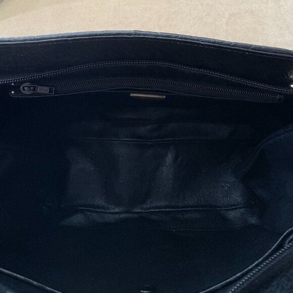 VTG Auth LUC BENOIT Genuine Ostrich Black Chain Shoulder Bag...GORGEOUS! - Picture 9 of 9